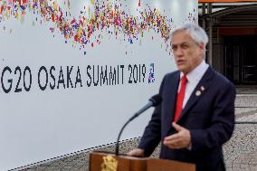 President of Chile Sebastián Piñera participates in the G20 Summit in Osaka